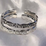 Engraved Open Cuff Bracelet