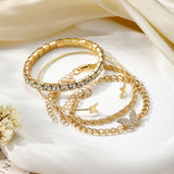 Butterfly Rhinestone Bracelet Set
