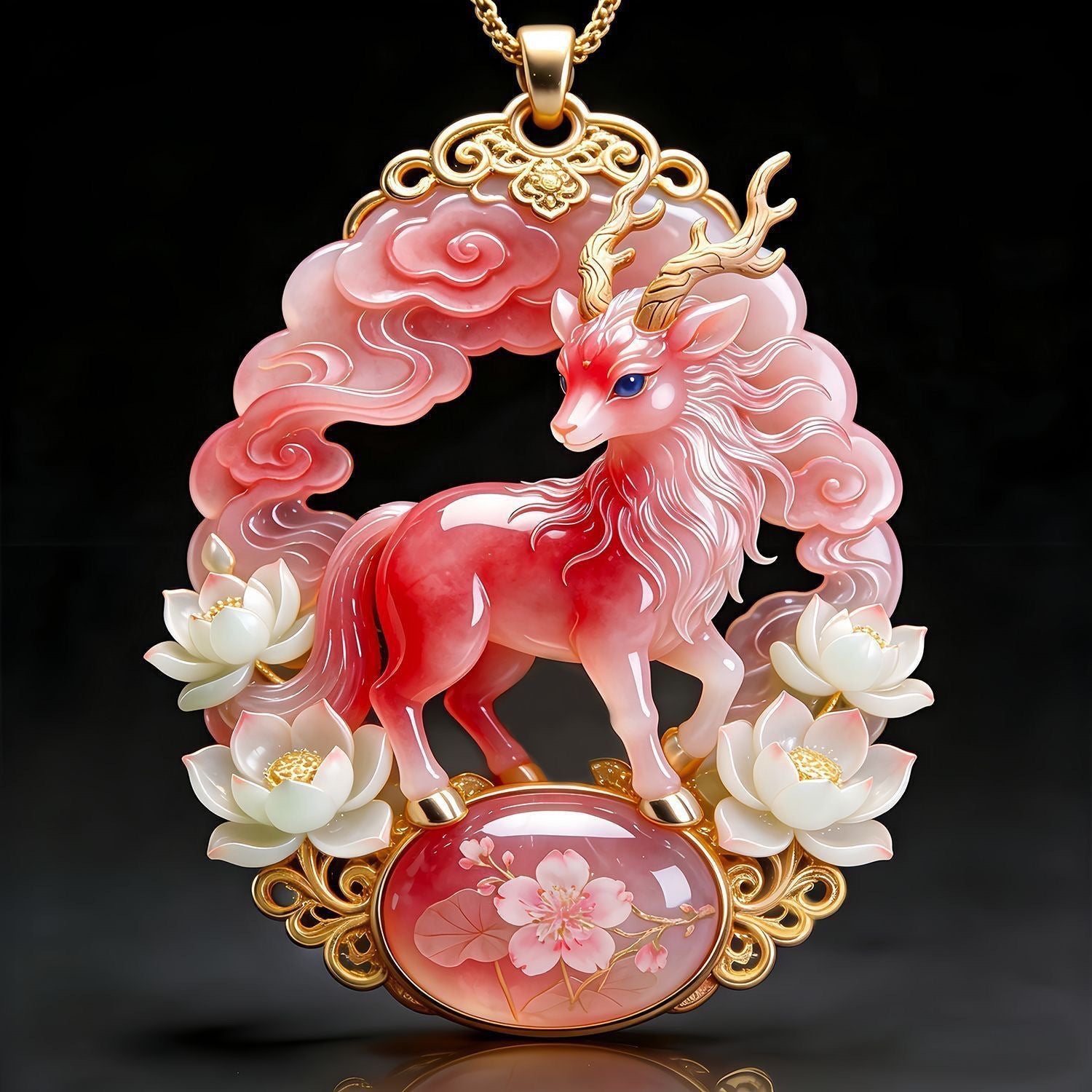 Elegant Deer Pendant Necklace