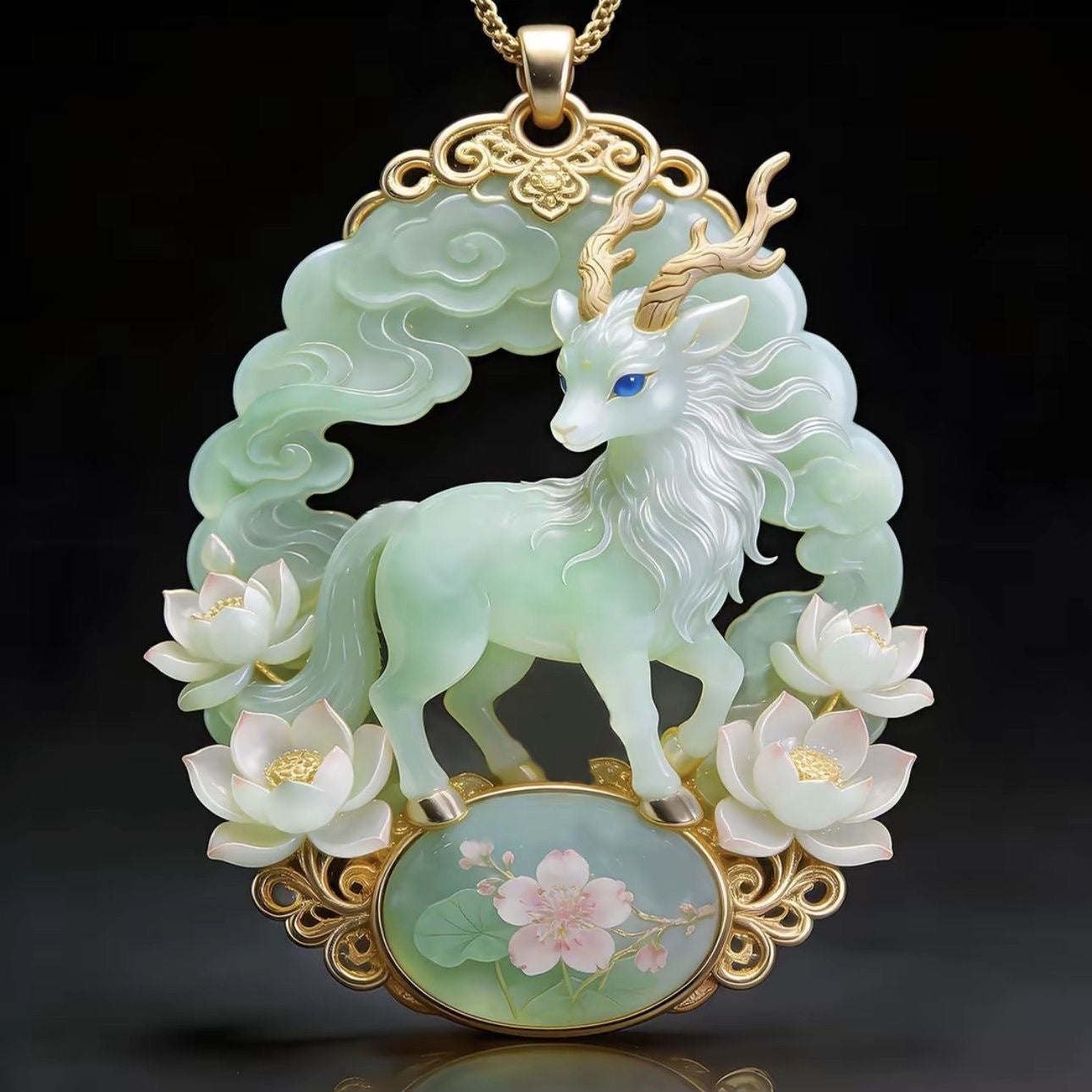 Elegant Deer Pendant Necklace