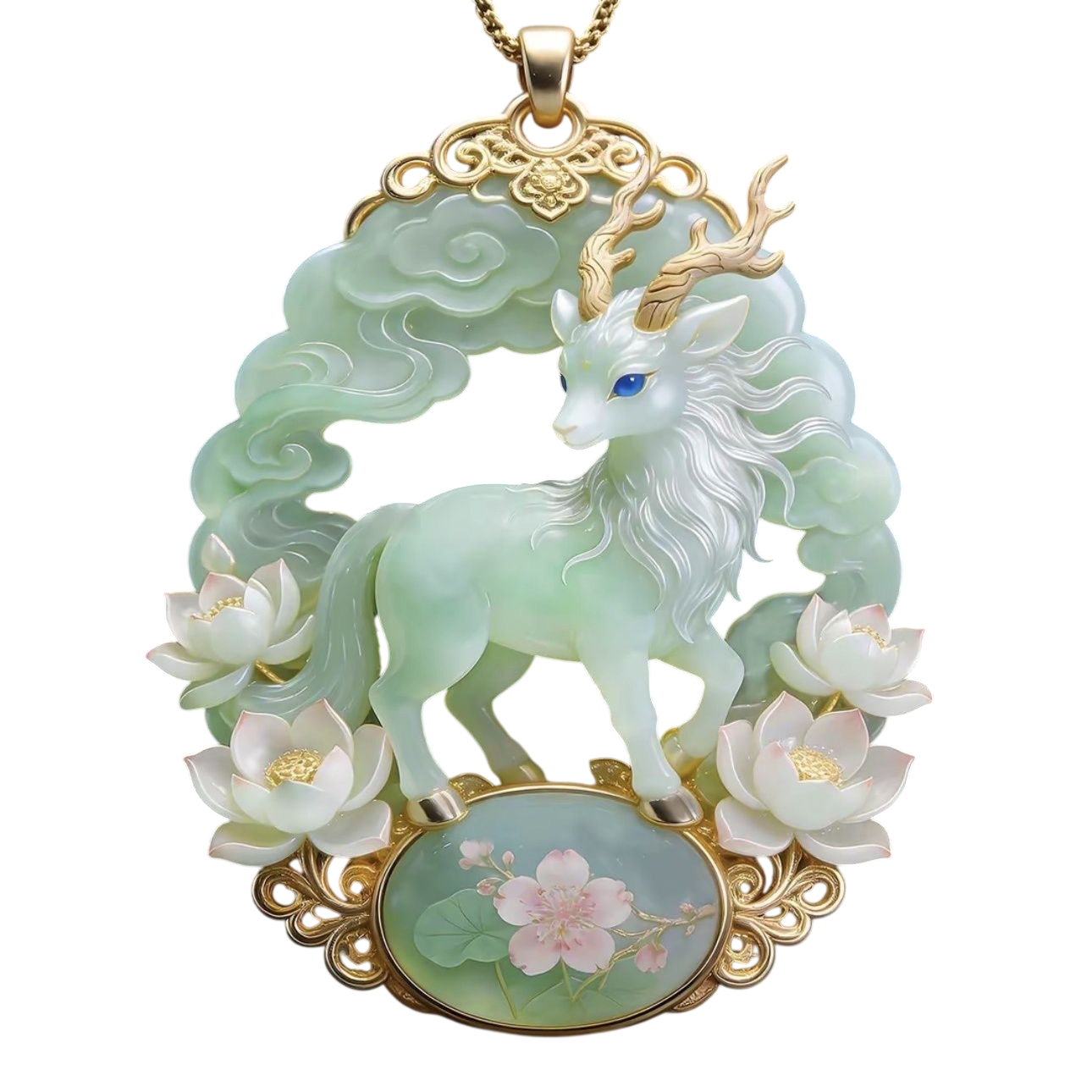Elegant Deer Pendant Necklace