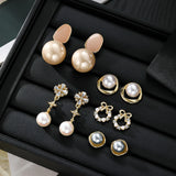 Women's Pearl Drop Statement Earrings