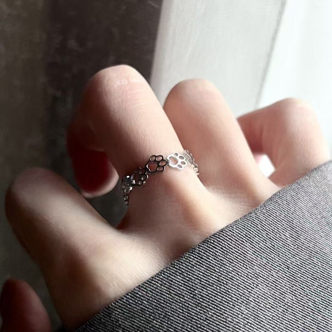 Women's Floral Open Cuff Ring
