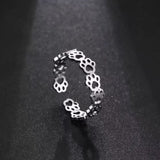 Women's Floral Open Cuff Ring
