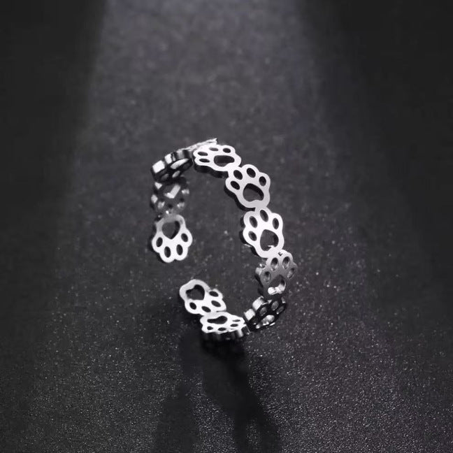 Women's Floral Open Cuff Ring