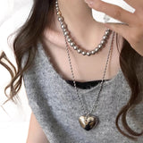 Women's Heart Pendant Chain Necklace