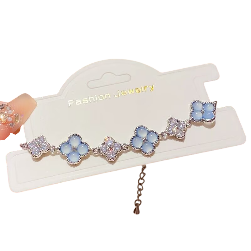 Women's Colorful Clover Charm Bracelet