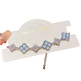 Women's Colorful Clover Charm Bracelet