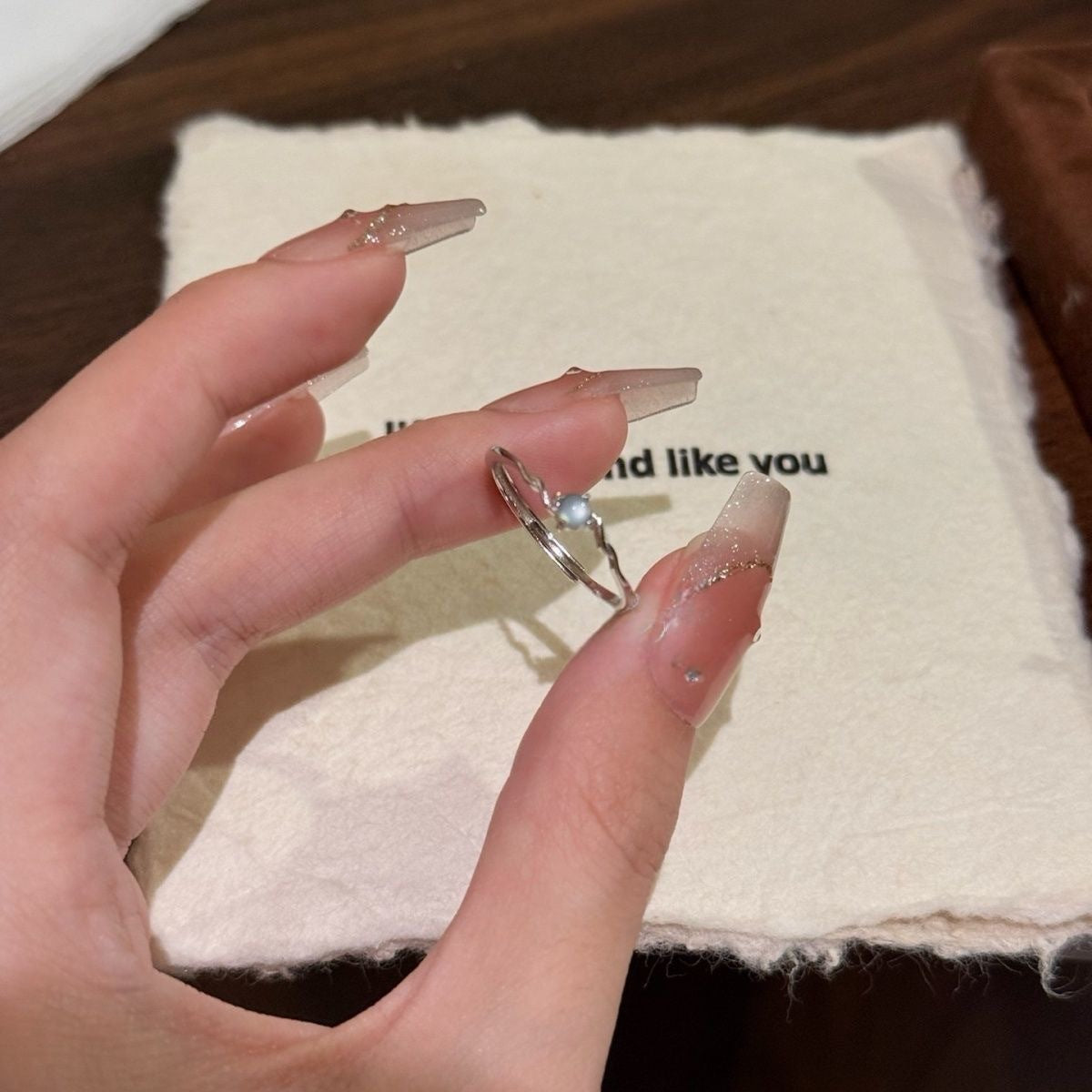 Women's Pearl Open Adjustable Ring