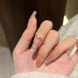 Women's Pearl Open Adjustable Ring
