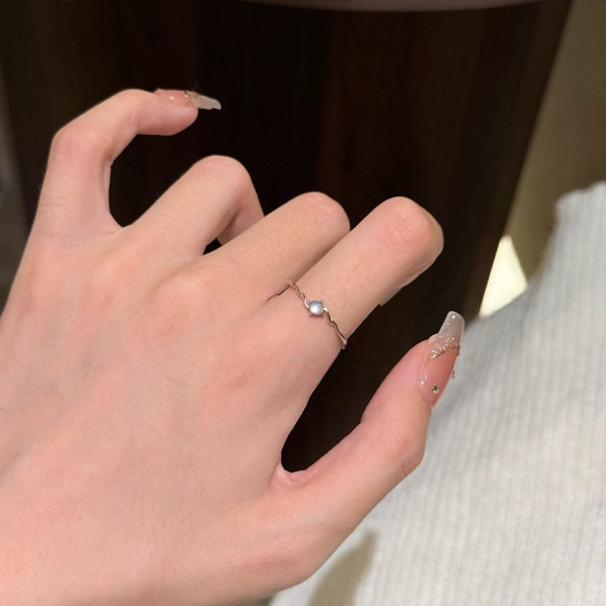 Women's Pearl Open Adjustable Ring