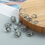 Women’s Vintage Oval Stone Statement Rings