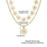 Women’s Daisy Flower Layered Necklace