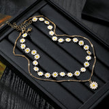 Women’s Daisy Flower Layered Necklace