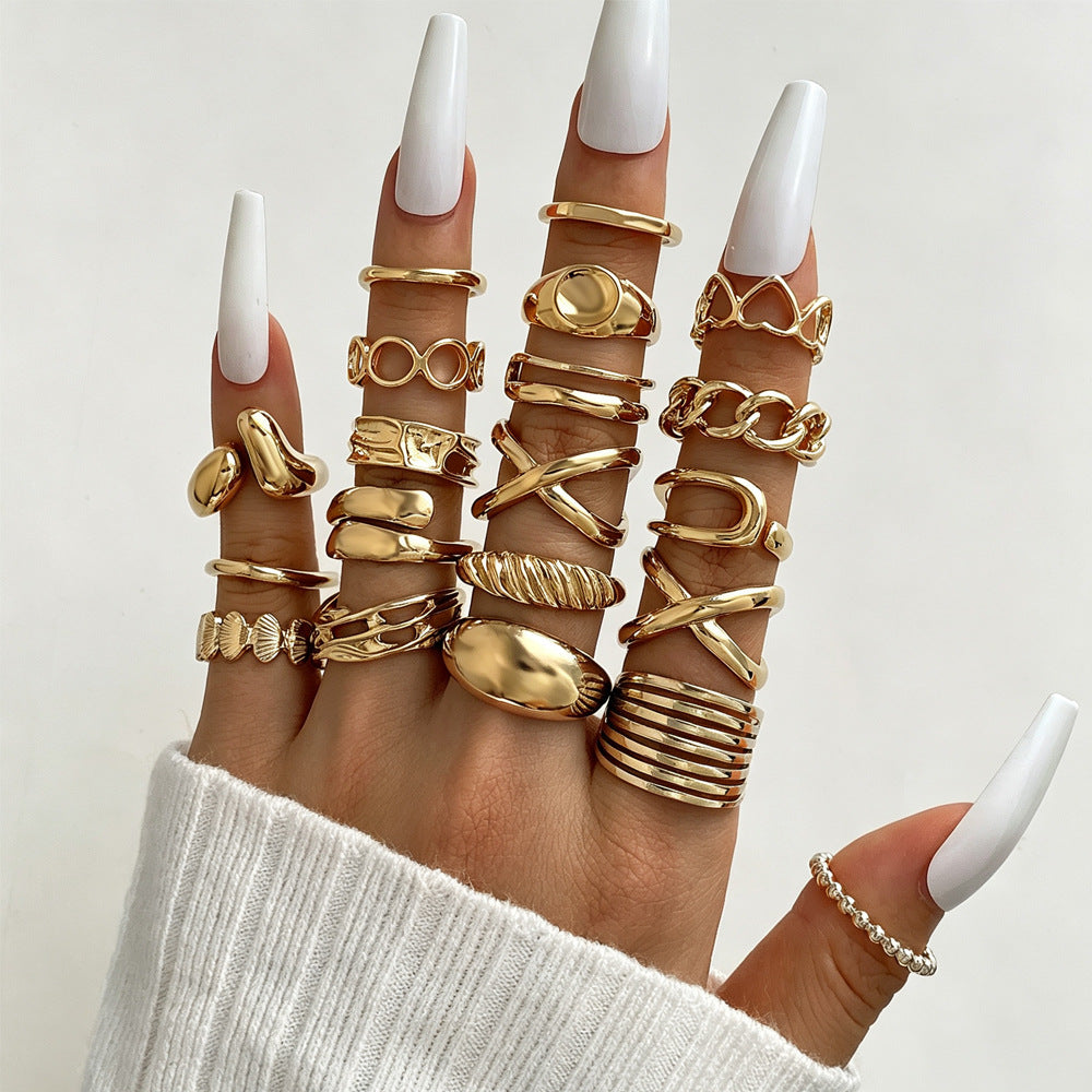 Women’s Gold Tone Stackable Ring Set