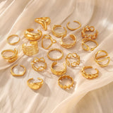 Women’s Gold Tone Stackable Ring Set