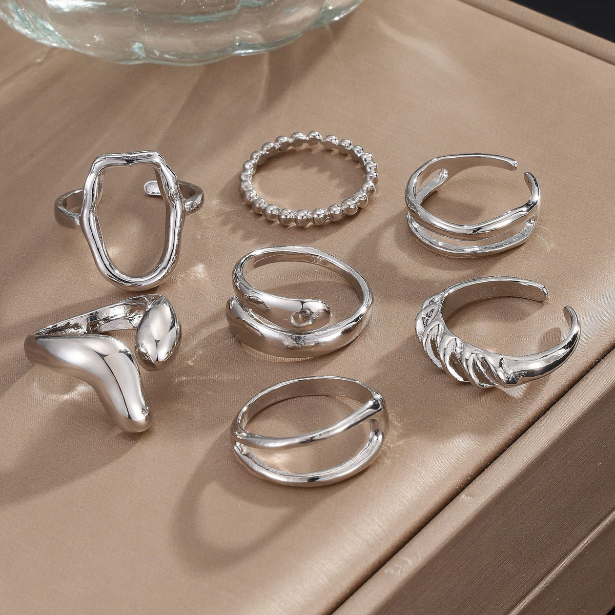 Women’s Gold Tone Stackable Ring Set