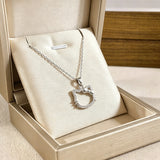 Crystal Cat Pendant Necklace for Women