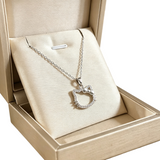 Crystal Cat Pendant Necklace for Women