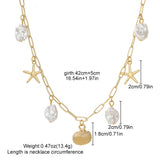 Women’s Pearl Shell Charm Layered Necklace