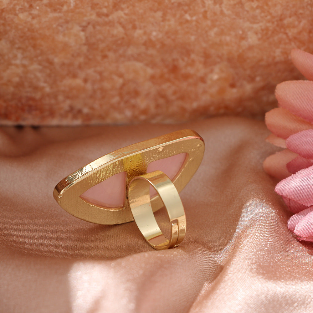 Women’s Statement Oval Stone Open Ring