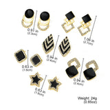 Geometric Rhinestone Statement Earrings