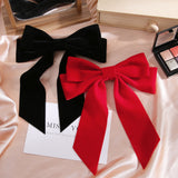 Velvet Bow Hair Clip for Women