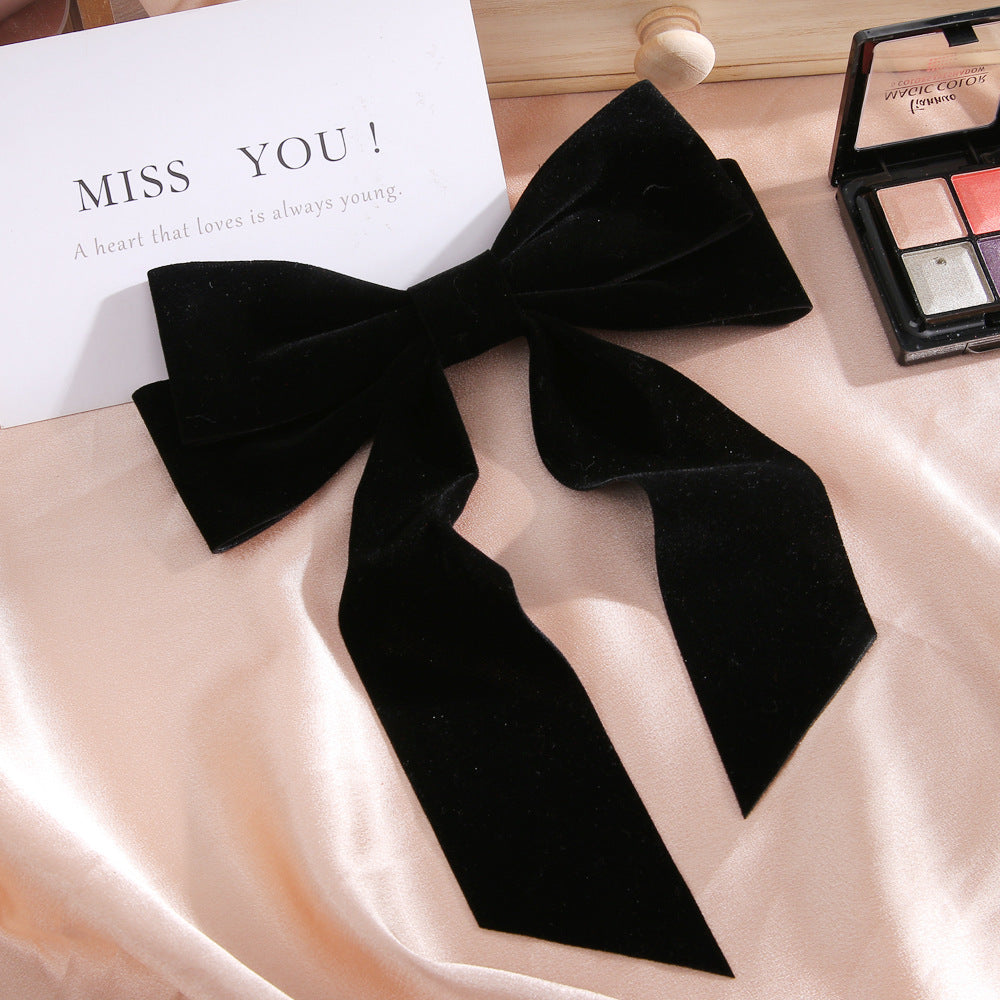 Velvet Bow Hair Clip for Women