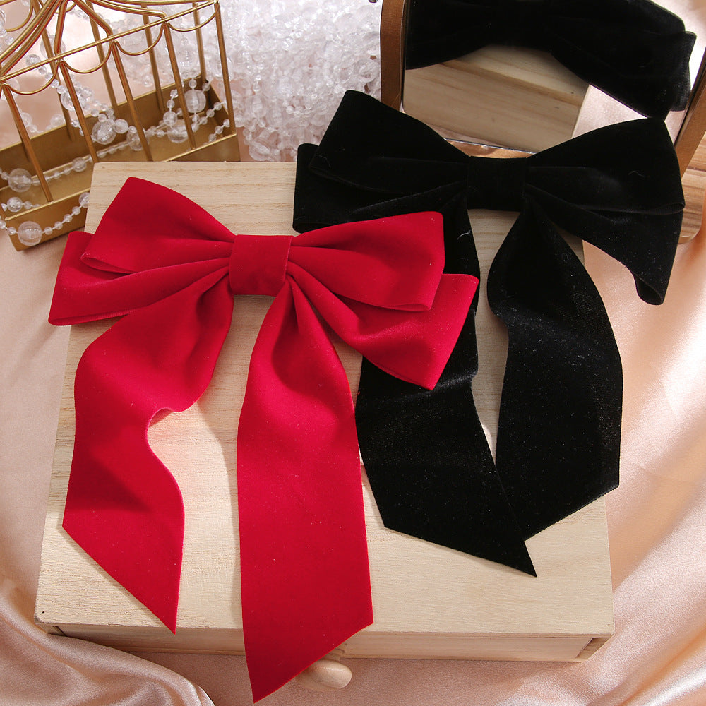 Velvet Bow Hair Clip for Women