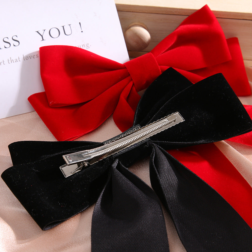 Velvet Bow Hair Clip for Women