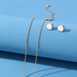 Heart Pendant Necklace and Matching Stud Earrings Set