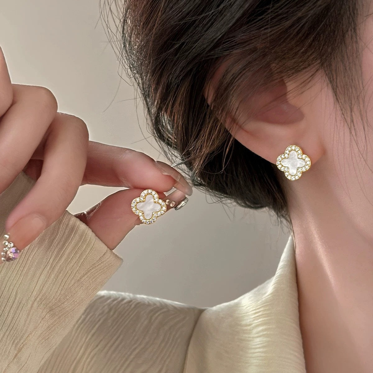 Clover Stud Earrings for Women