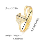 Crystal Clover Cuff Bracelet for Women