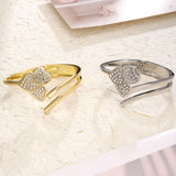 Crystal Clover Cuff Bracelet for Women