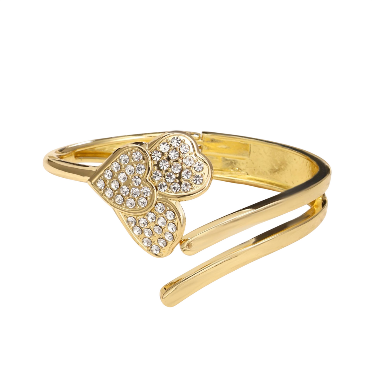 Crystal Clover Cuff Bracelet for Women