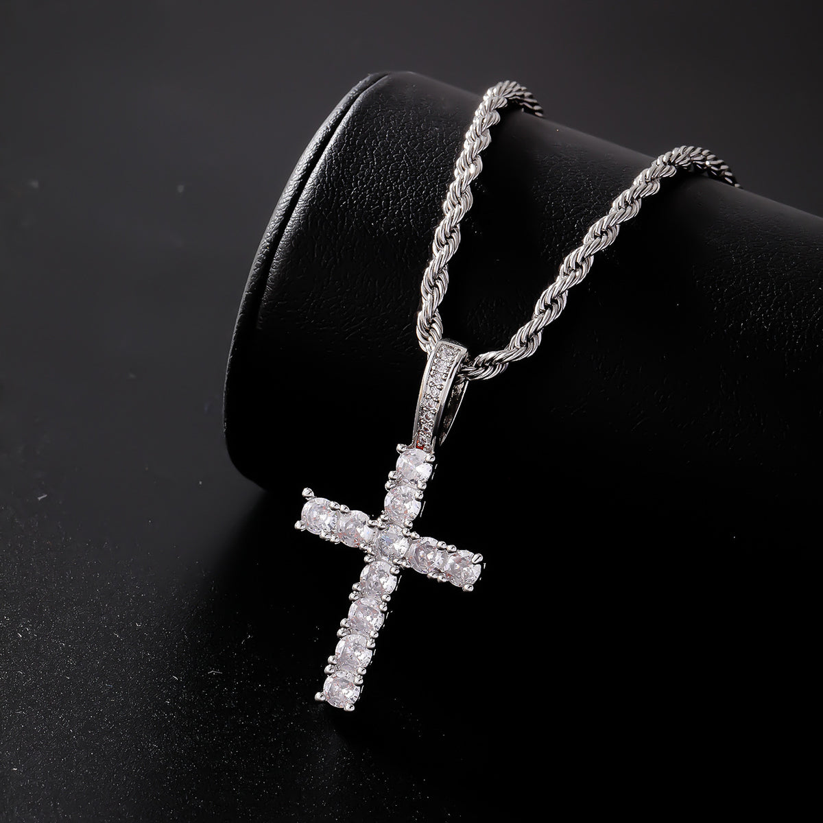 Men's Cross Pendant Necklace with Chain