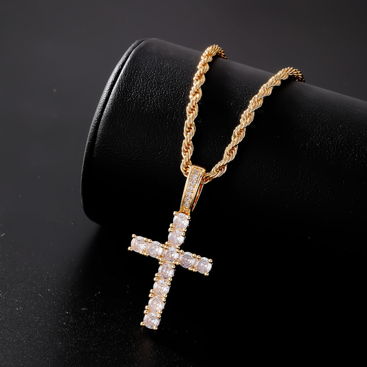Men's Cross Pendant Necklace with Chain