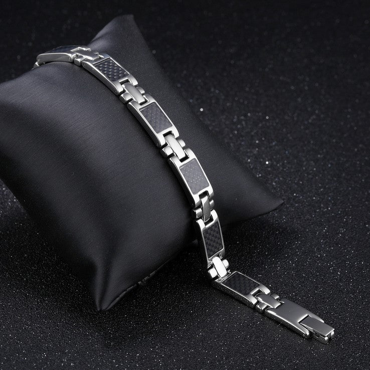 Men's Black Link Bracelet