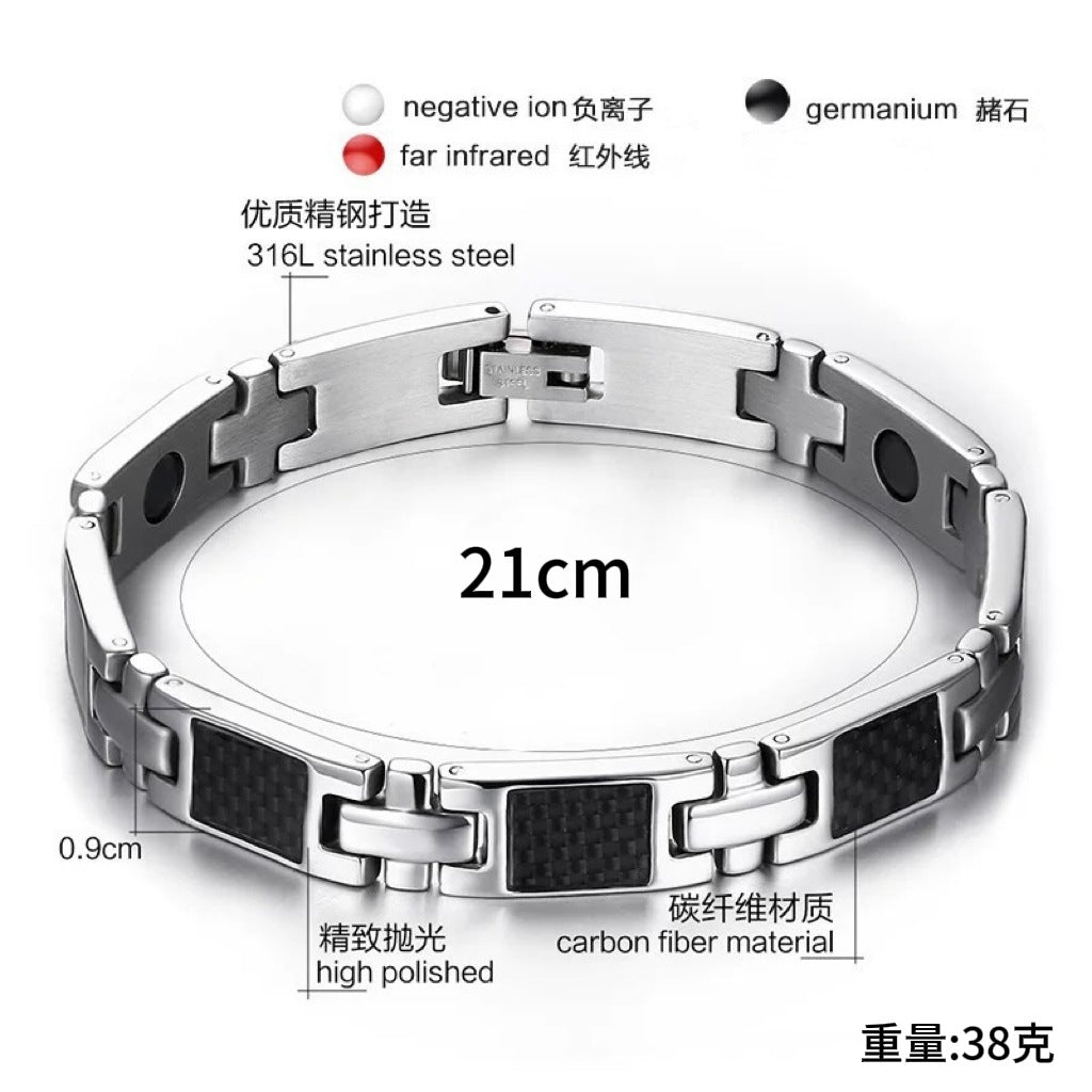 Men's Black Link Bracelet