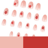 Cherry and Glitter Nail Art