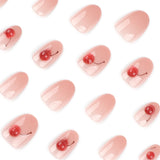 Cherry and Glitter Nail Art