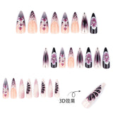 3D Floral Acrylic Nail Art