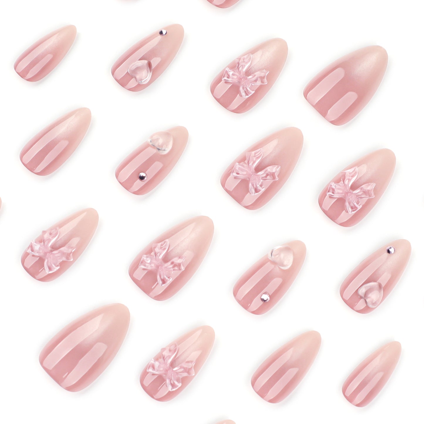 Marble-Effect Acrylic Nail Set