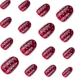 Elegant Nail Art with White Dot Detail