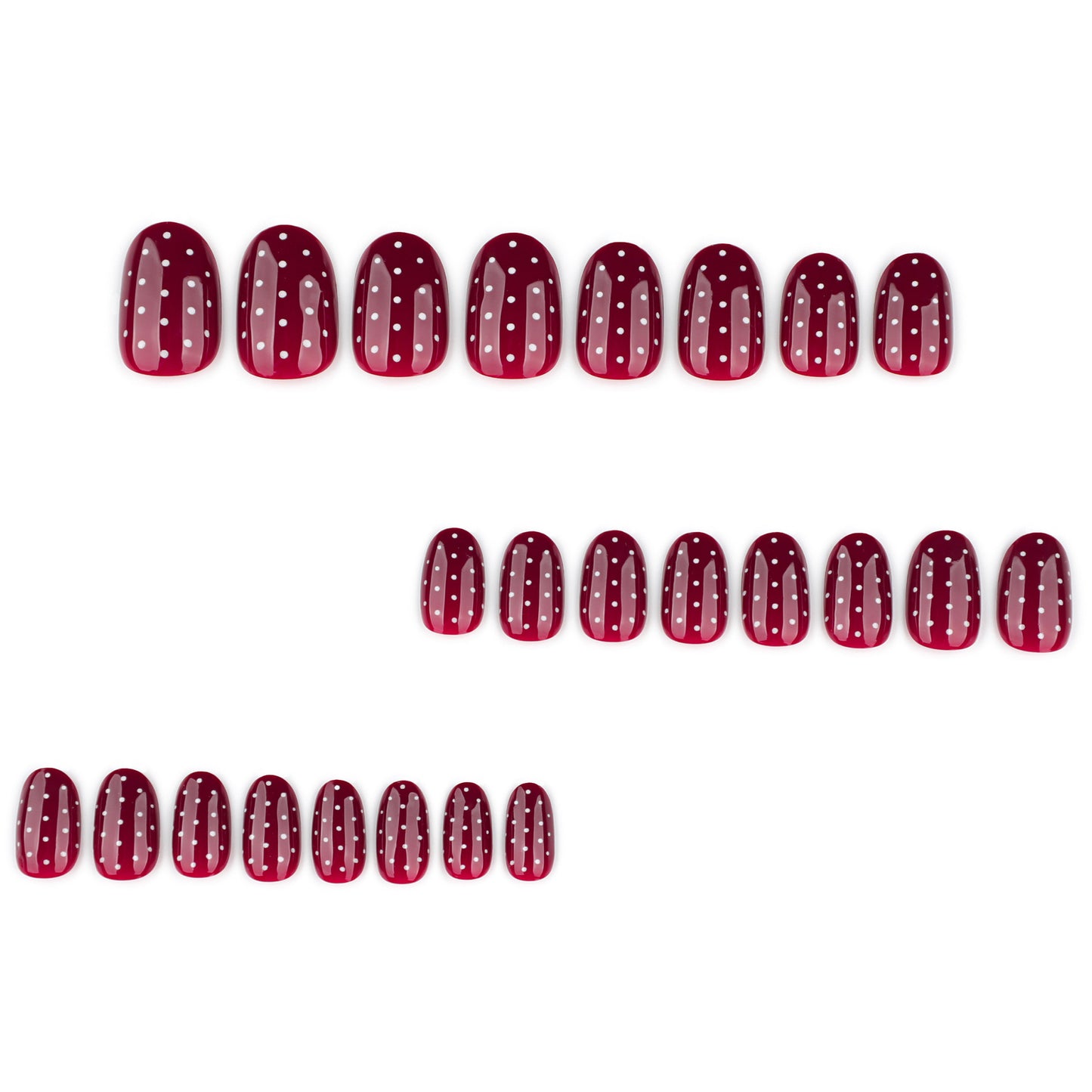 Elegant Nail Art with White Dot Detail