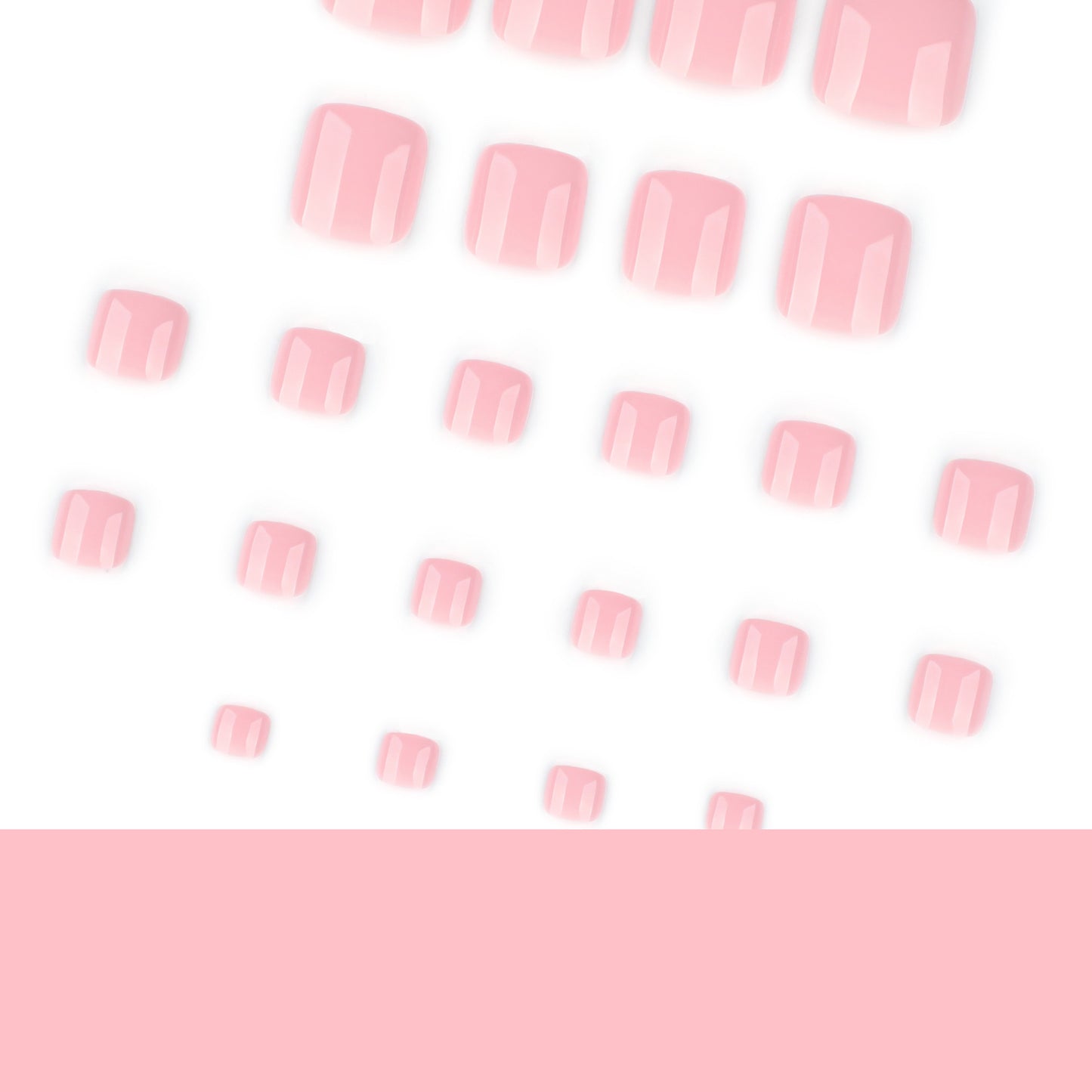 Elegant Pink Square Nail Art