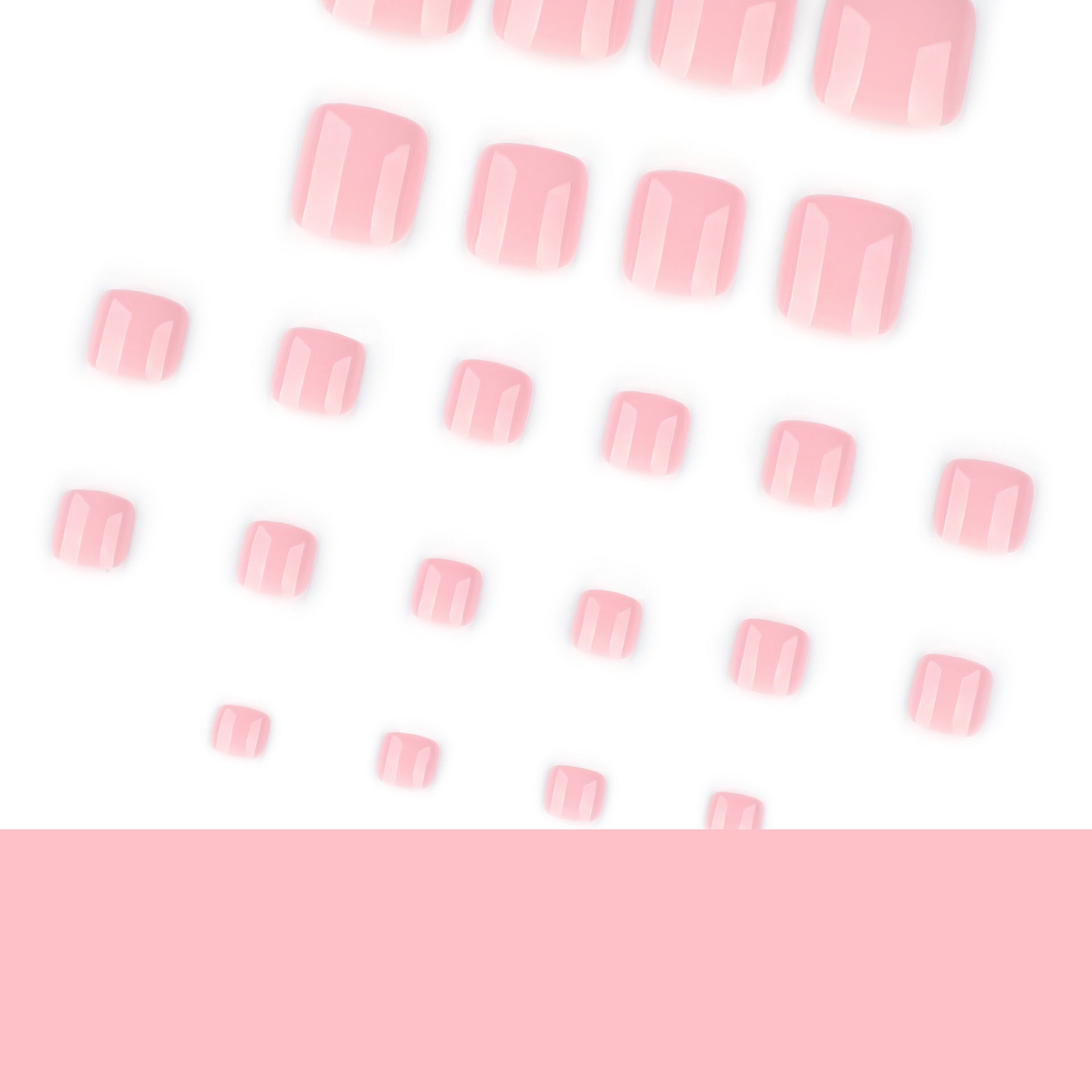 Elegant Pink Square Nail Art