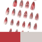 Red and Silver 3D Nail Art Set