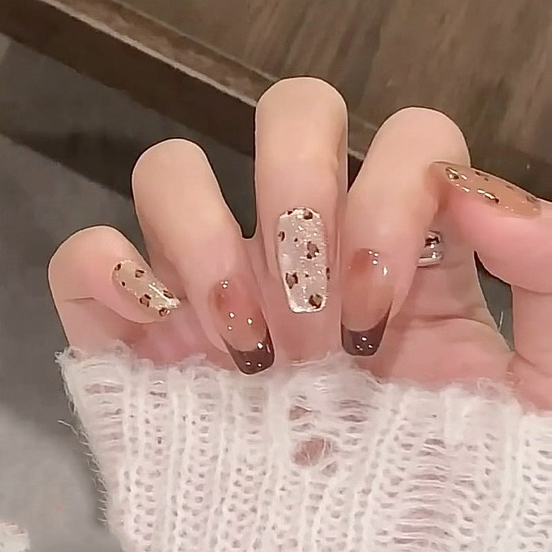 Elegant Dotted French Nail Art