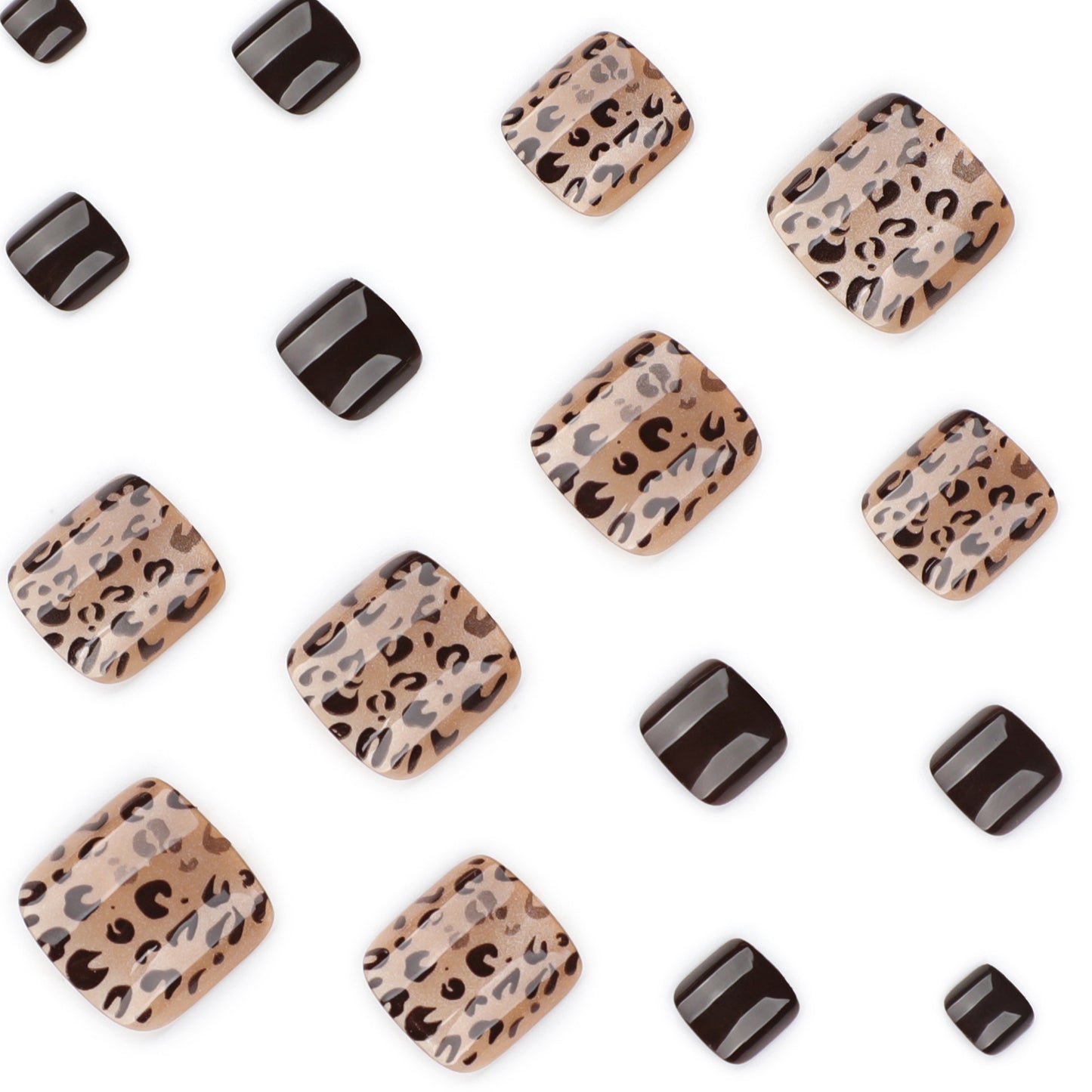 Leopard Print Gel Nail Art Set